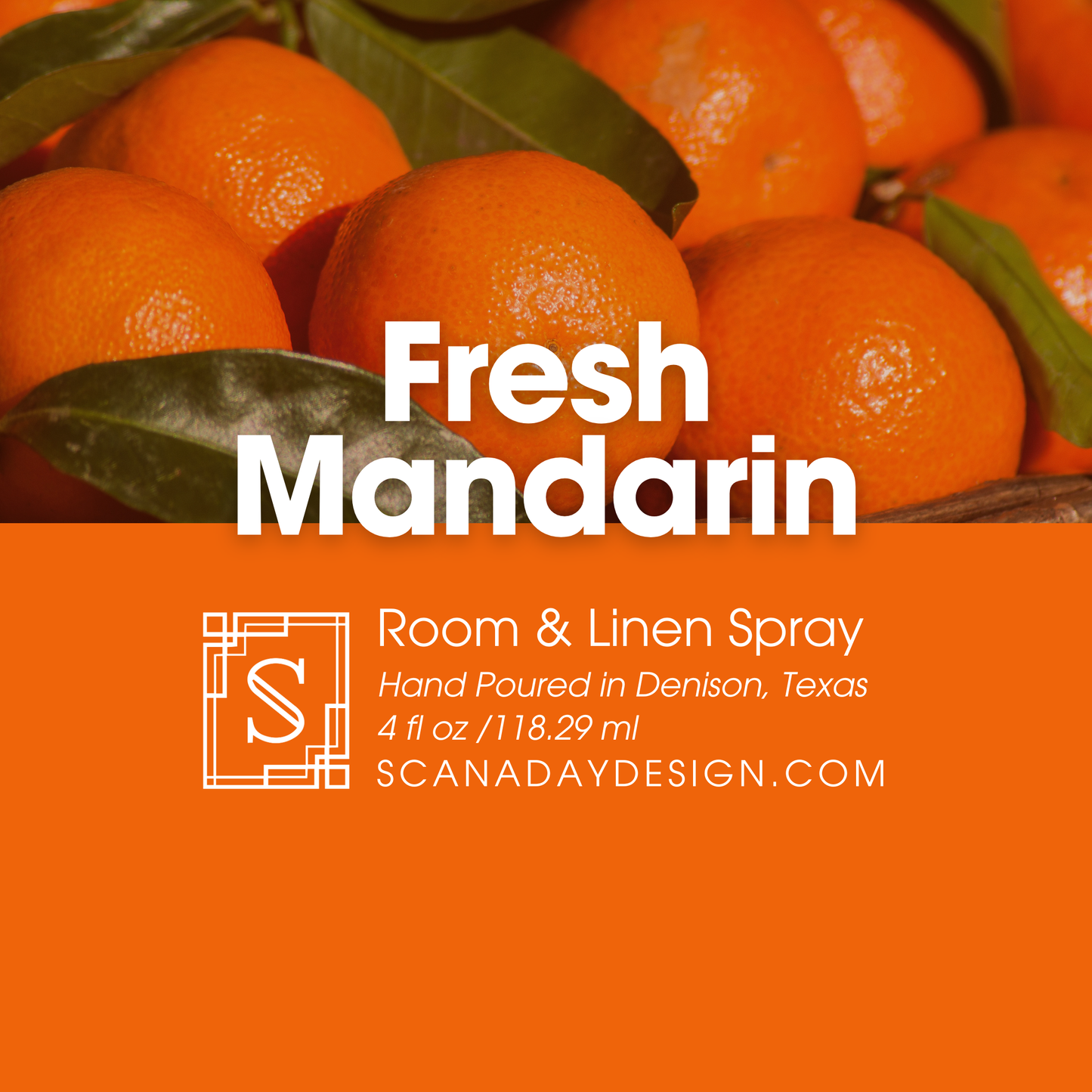 Fresh Mandarin | Room & Linen Spray - 4oz