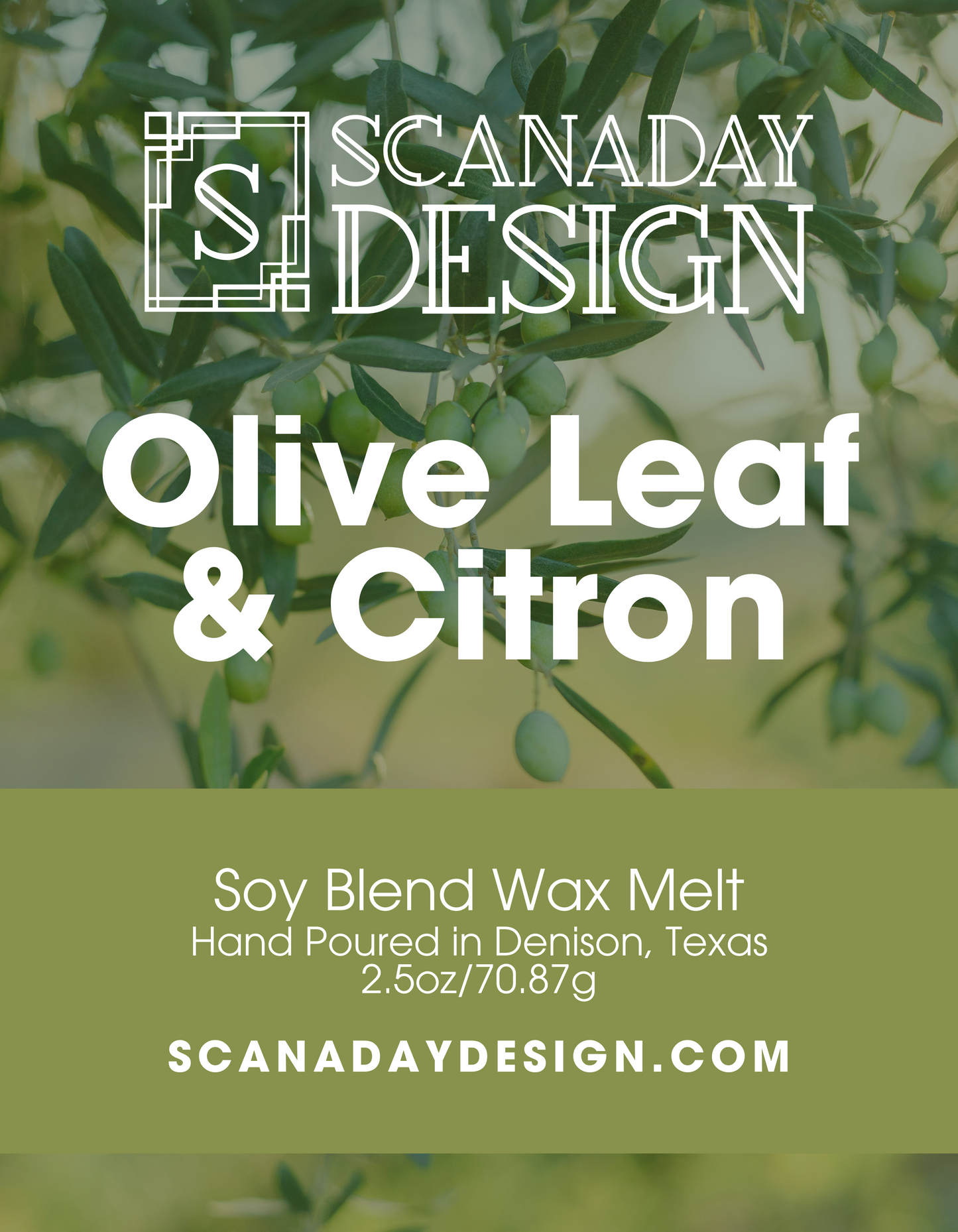 Olive Leaf & Citron Wax Melt 2.5oz
