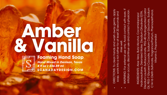 Amber & Vanilla | 8oz Foaming Hand Soap