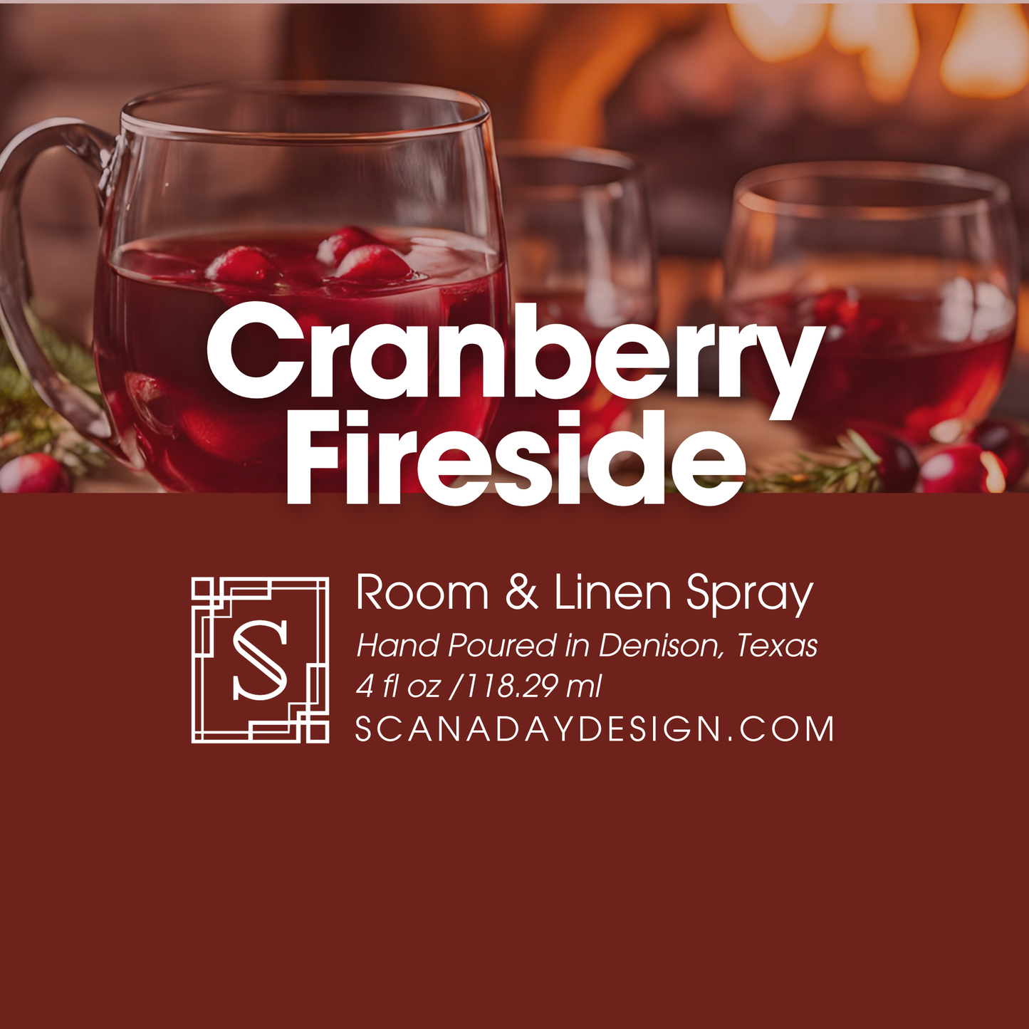 Cranberry Fireside | Room & Linen Spray - 4oz