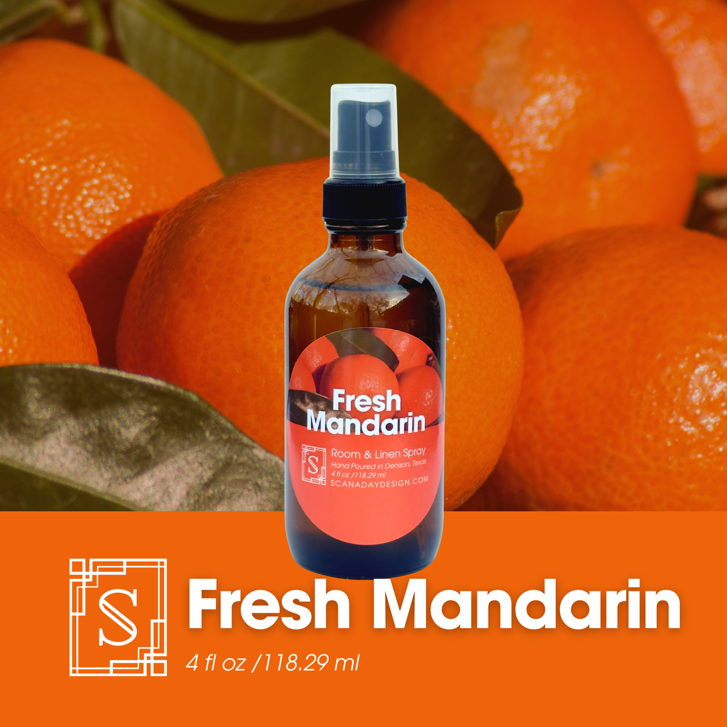 Fresh Mandarin | Room & Linen Spray - 4oz